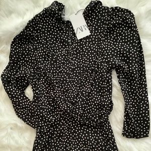 Zara polka dot mini dress